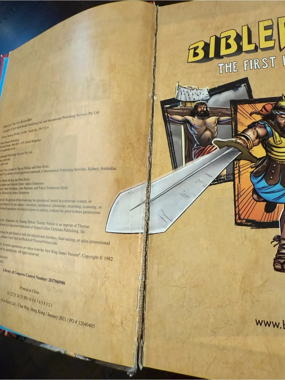 BibleForce The First Heroes Bible - Illustrated Comic style book for Kids